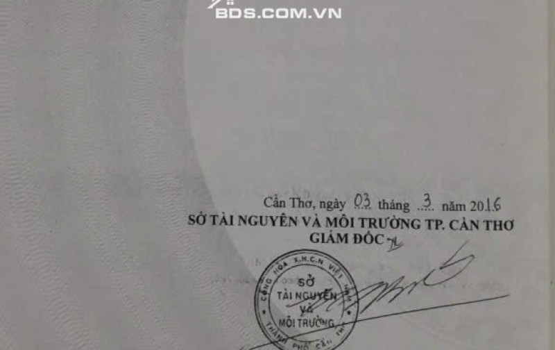 Đất vườn ở Cồn Khương - p. Cái Khế - Q. Ninh Kiều - Tp Cần Thơ